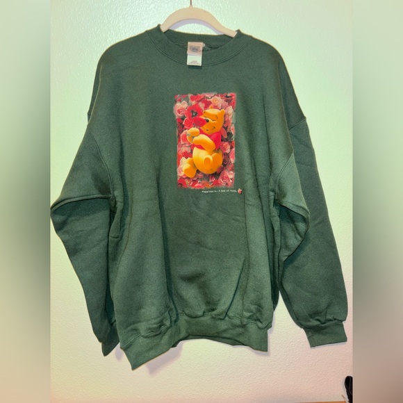 Disney Sweaters - Vintage new without tag Green Winnie the Pooh Sweatshirt